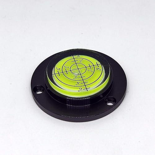Aleación de aluminio nivel universal Mini nivel redondo burbuja burbuja nivel nivel diámetro 1.969 in altura 0.453 in (1PCS) - negro