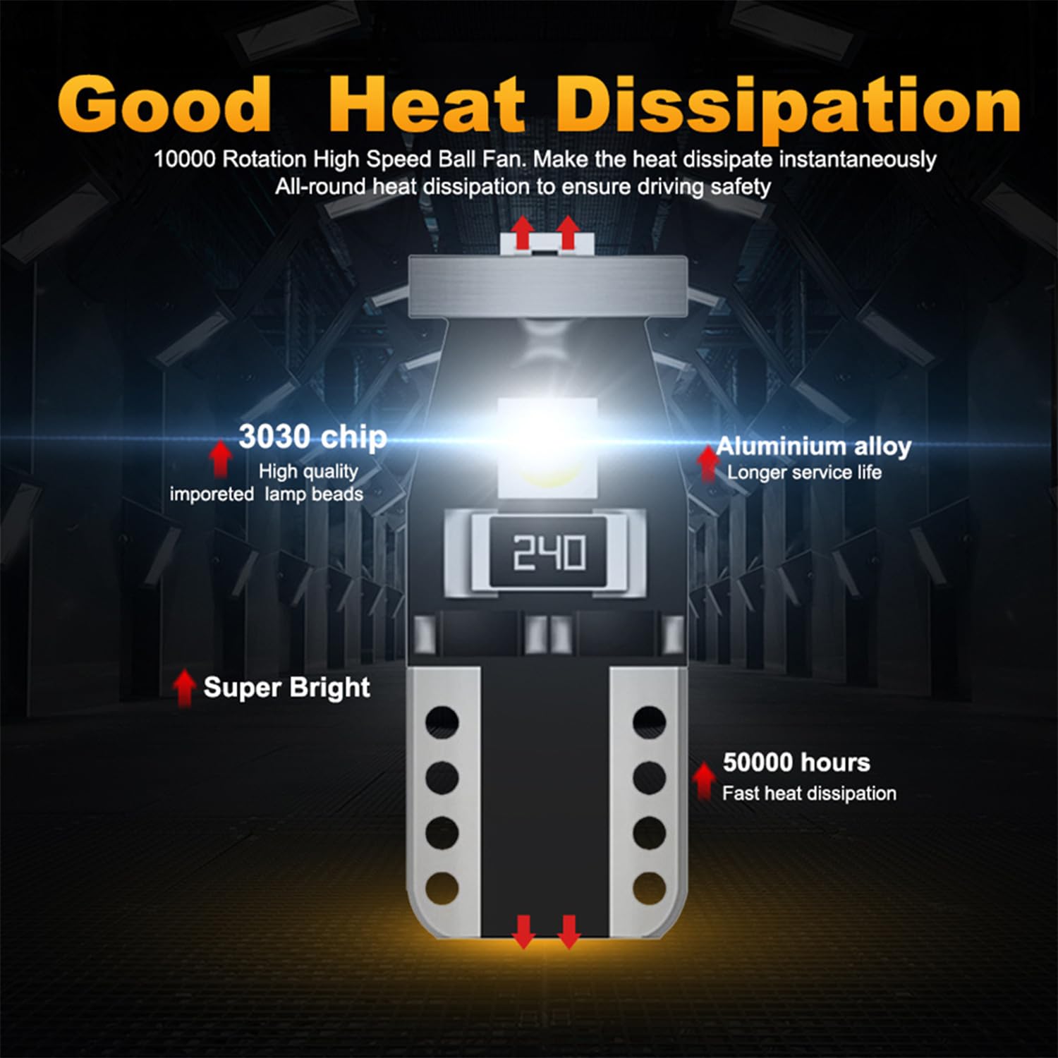 10 Lampadine LED W5W T10 Gialle - Per Auto E Veicoli - SMD 3030 - 50.000 Ore Durata - Foto 2