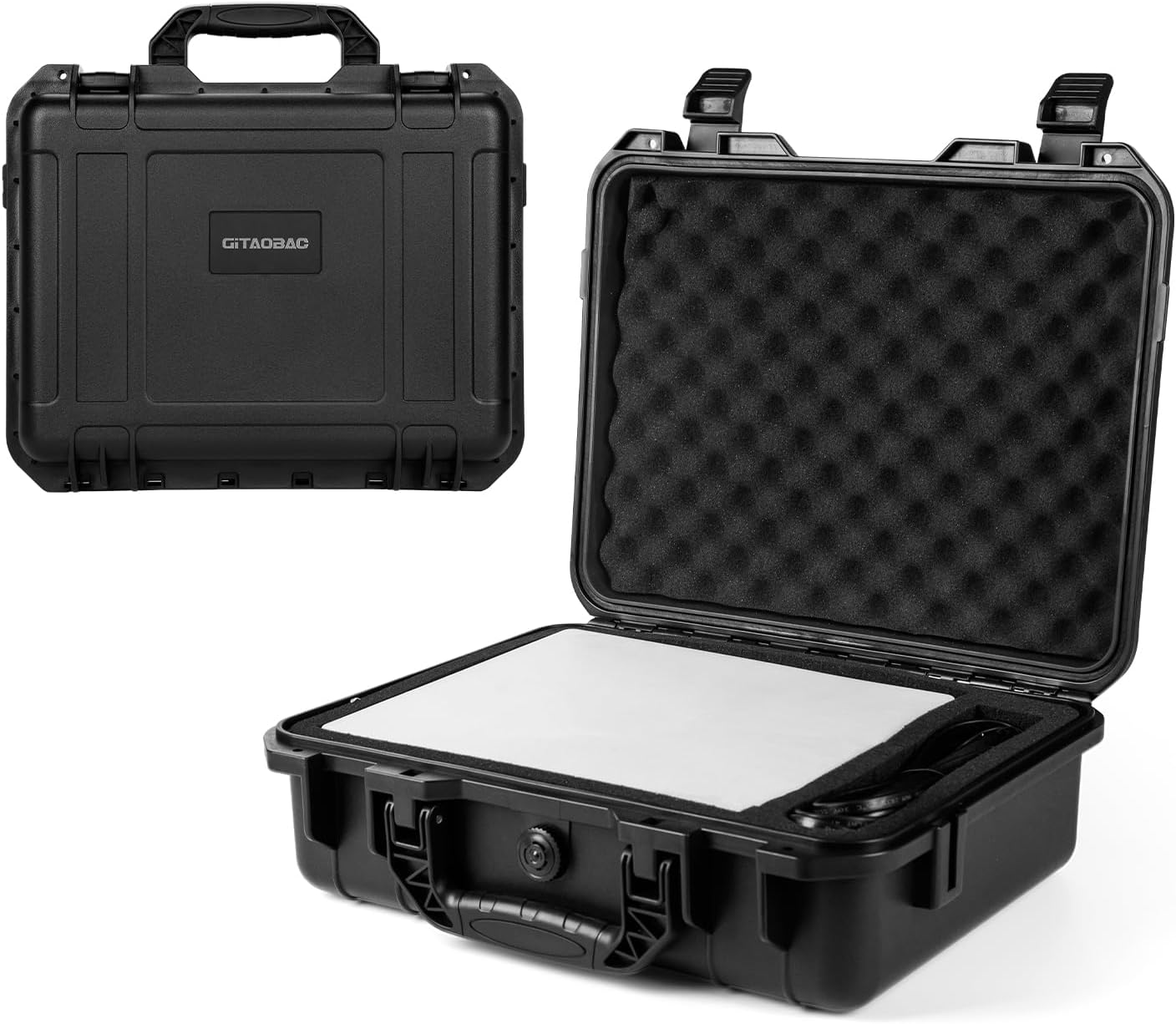 Waterproof Hard Case fits Starlink Mini Dish Kit, For Starlink Mini, Kickstand, Pipe Adapter, Power Supply, Cables, Ethernet Cables & More, Durable Foam - Dual Layer Shock