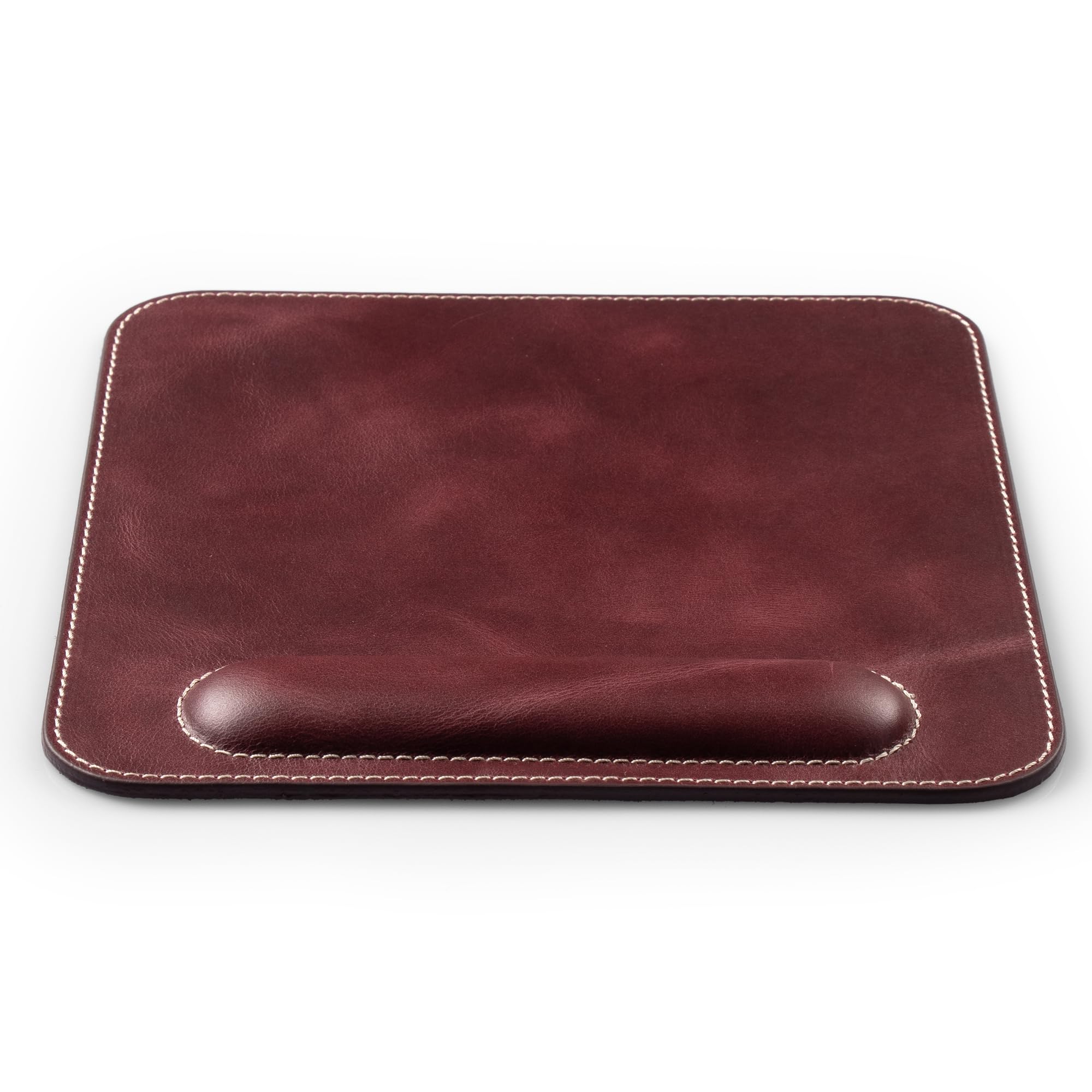 Londo Tappetino Mouse in Vera Pelle con Poggiapolso, Tappetini da scrivania, Mousepad