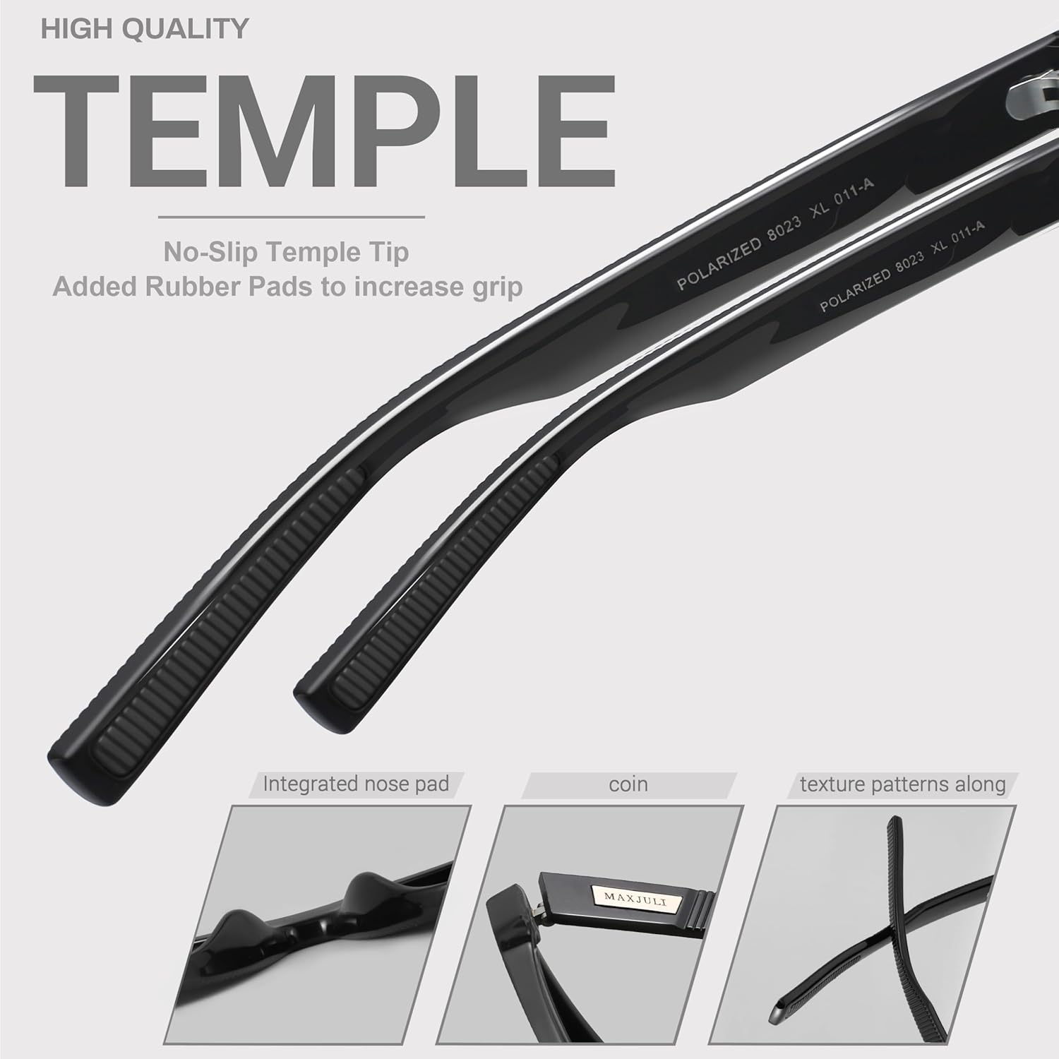 MAXJULI Polarized Sunglasses for Big Heads Men Women 8023 - Image 5