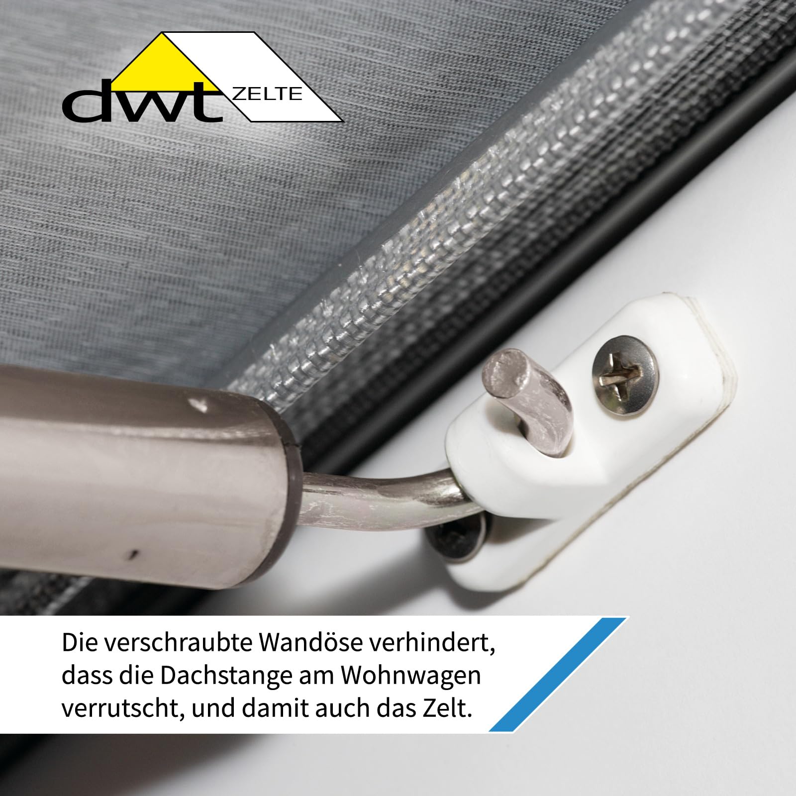 DWT Cortina III 28 Stahl Grau Teilzelt Caravan Winterzelt Wohnwagen Vorzelt