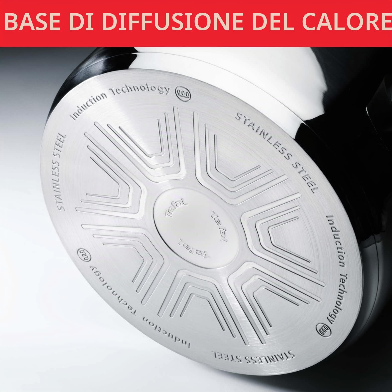 Tefal Utensili da cucina 6 pezzi, casseruola 16 cm, Pentole 20/24 cm, Coperchi in vetro, induzione, Acciaio inossidabile 18/10, Garanzia 10 anni, Base 3 strati, Duetto On A705S636