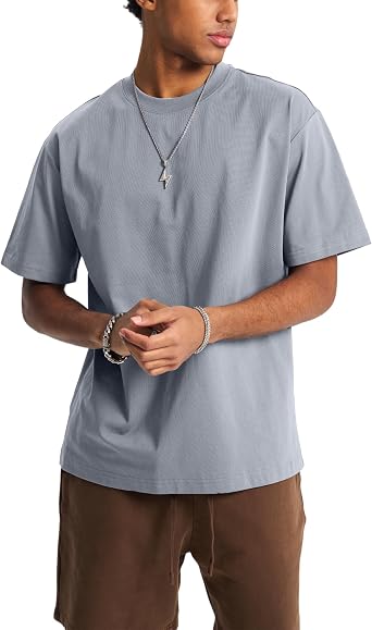 Mens Cotton T-Shirt Short Sleeve Crew Neck Soft Plain Tee for Men Casual Daily Wear Tshirts S-3XL