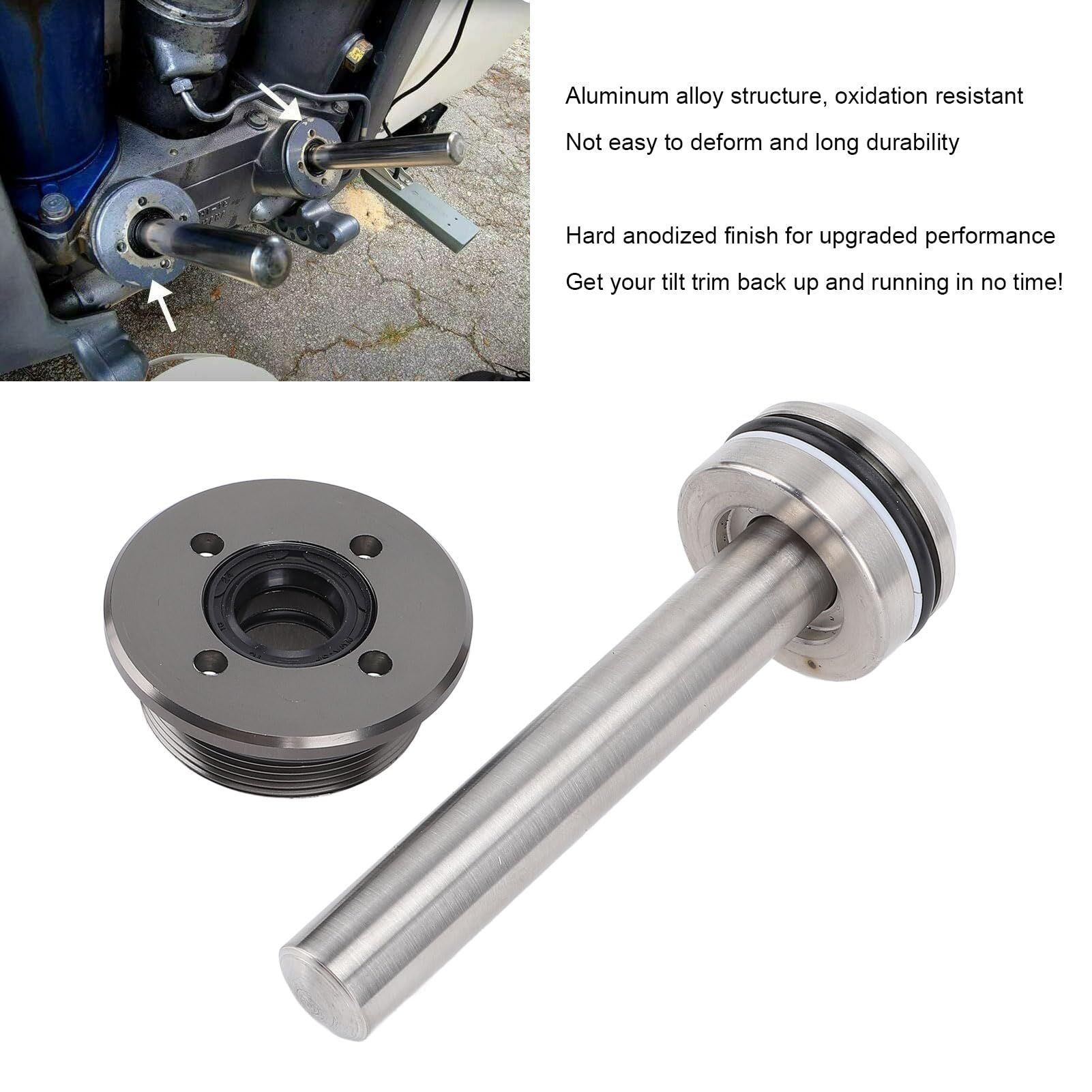 Sottogruppo Pistone Trim di Inclinazione, Adatto per Fuoribordo 70, 90, 115, 150, 175, 200 2 Tempi Serie 6H1, Realizzato in Lega di Alluminio Premium, Sostituzione Ideale per