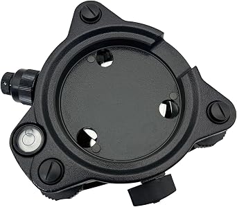 Black Tribrach Adapter with Optical Plummet Compatible with Topcon Surveying Tribrach for Tripod Mounting, GPS GNSS Prism Pole Adapter for Surveying Equipment Total Stations