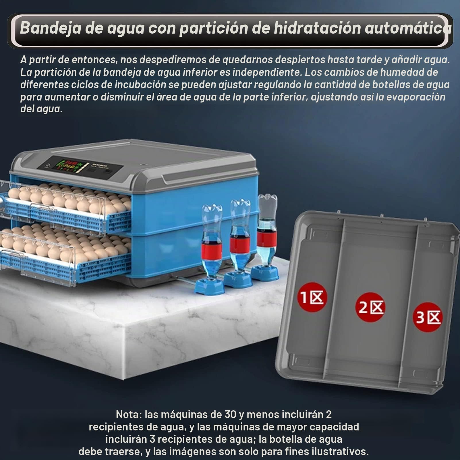 Incubadora de Huevos, 128-500 Huevos de gallina a la incubadora de Pollitos automáticos con giras de Huevo automático, incubadora de Control de Temperatura para eclosionar Pollos, Ganso,500