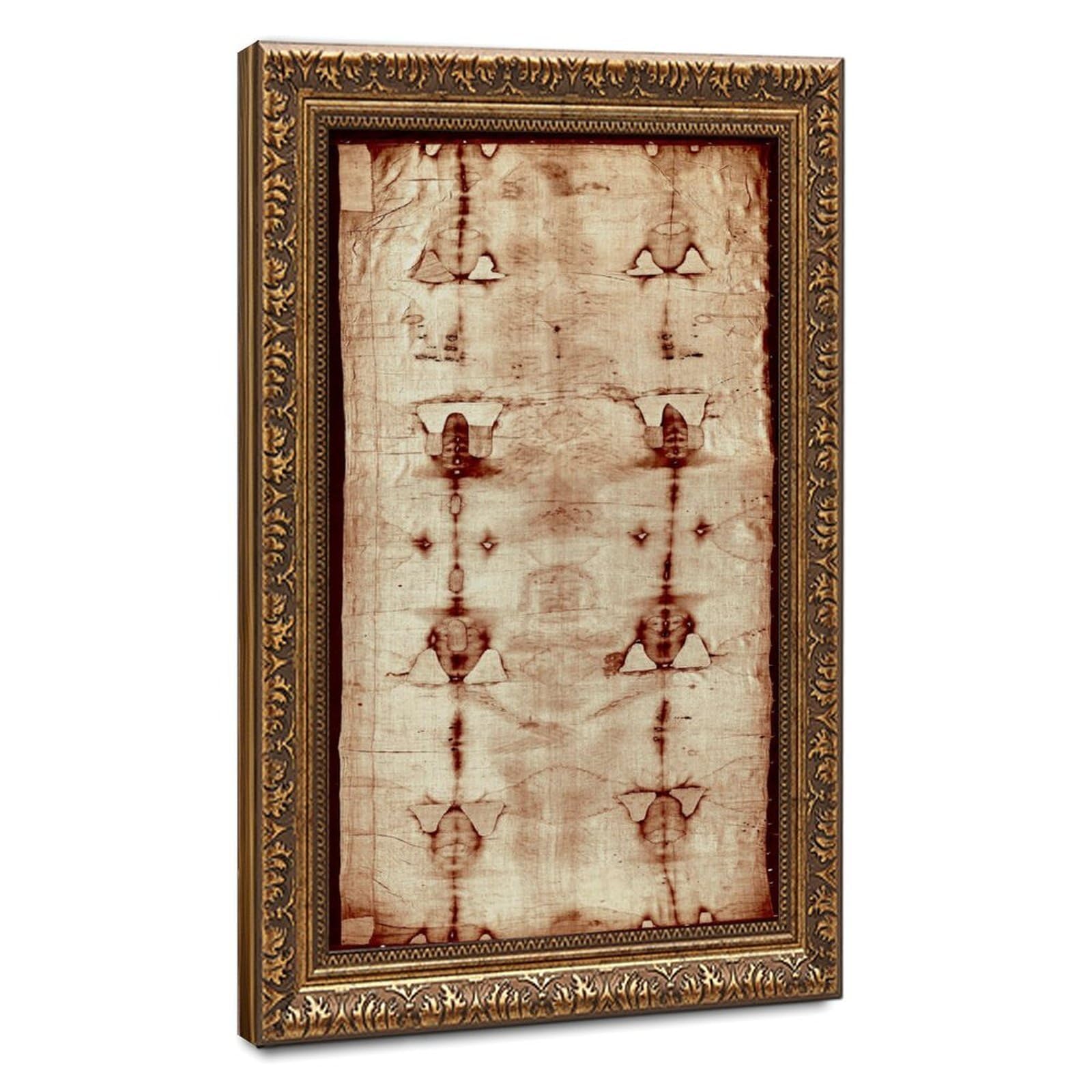 WCYB Full Shroud of Turin Jesus Christ Burial Cloth Posters Prints Canvas Deco Paintings Wall Art Hangable Frame 16" L X 24" W