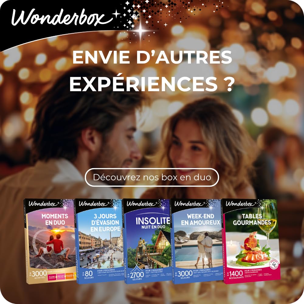 Wonderbox - Coffret Cadeau - Séjours - Mille Et Une Nuits De Charme - 1 Nuit avec Dîner Et Petit Déjeuner Ou 1 Nuit avec Accès Au Spa Et Petit Déjeuner Ou 1 À 2 Nuit(s) avec Ou sans Petit Déjeuner