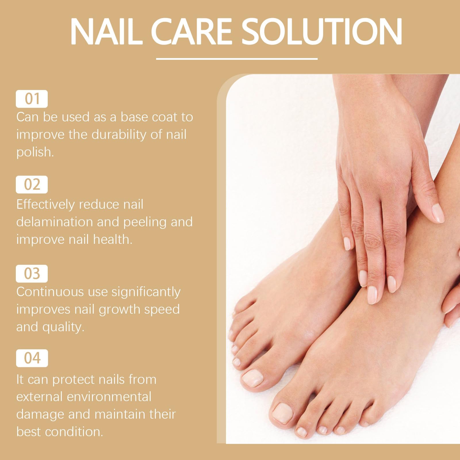 Nail Strengthener, Extra Strong Nail Polish Strengthener for Damaged Nails, Nail Hardener Repair Serum for Nail Growth - Image 3