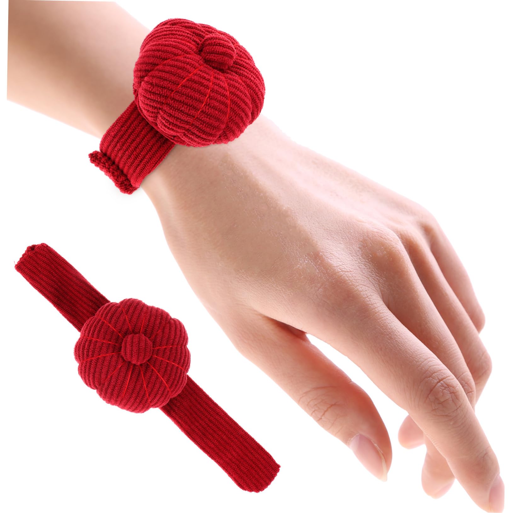 4 Piezas bolsa de alfiler de muñeca alfiletero de ganchillo pulsera con pasador Alfiletero de agujas Alfiletero costurera cojines de agujas de coser herramienta de costura DIYEAH