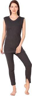 Inner Element Female Parker Sleeveless Thermal Set | Ladies Thermal Top and Pajama Set Price In India