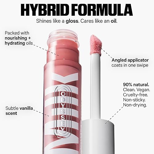 Vista 57 de Milk Makeup Odyssey Lip Oil Gloss - For Fuller and Glossy Lips - Long Lasting Moisture - Semi-Sheer Color - Vegan Cruelty Free
