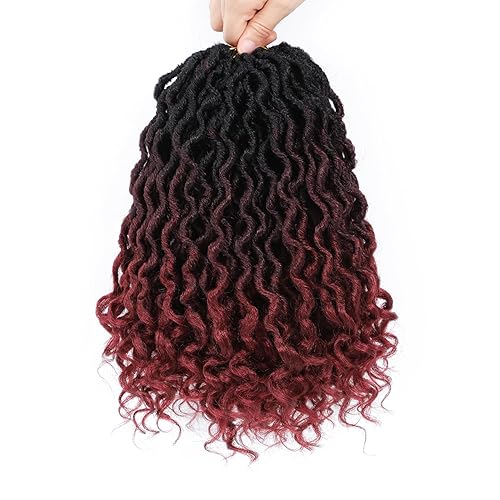 Karida Goddess Locs - Cabello de ganchillo de 12 pulgadas, 8 paquetes de cabello sintético de ganchillo para mujeres negras, cabello de ganchillo