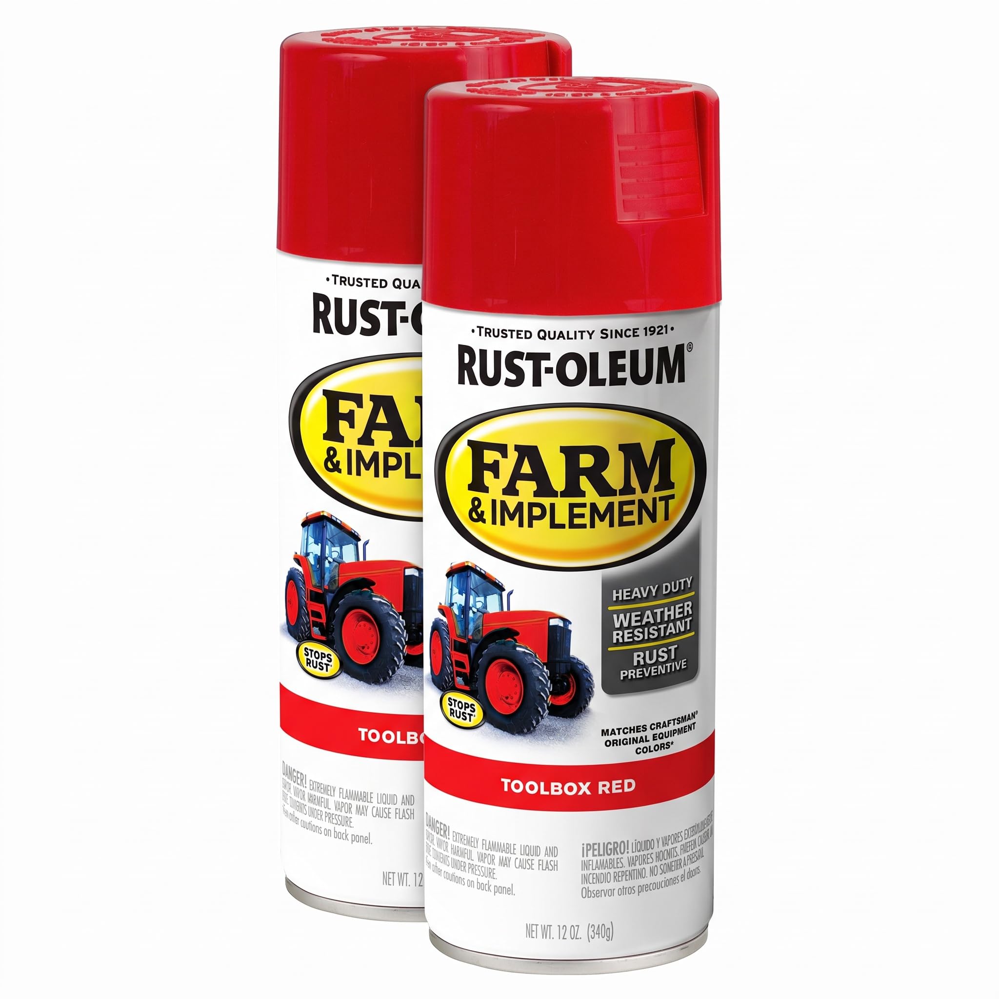 Rust-Oleum Specialty Farm &amp; Implement Toolbox Red Spray 12 oz. (Pack of 2)