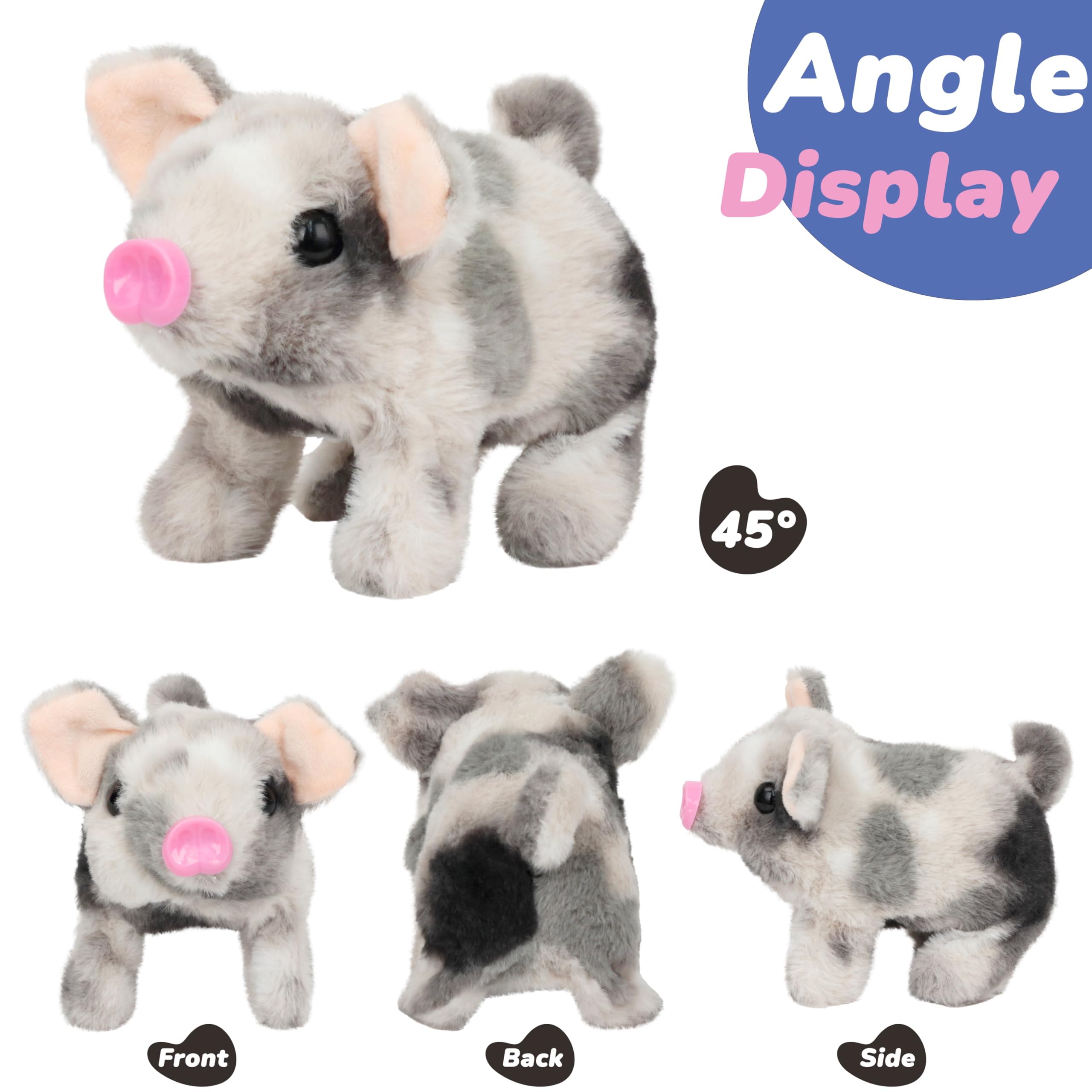 Amazon.com: Hopearl Walking Spotted Pig Pet Piggy Interactive