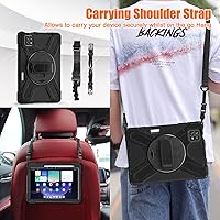 Vista 4 de Funda para Xiaomi Mi Pad 6Mi Pad 6 Pro, MiPad 6Pad 6 Pro a prueba de golpes de 11 pulgadas, soporte giratorio 360, correa de mano, correa de hombro