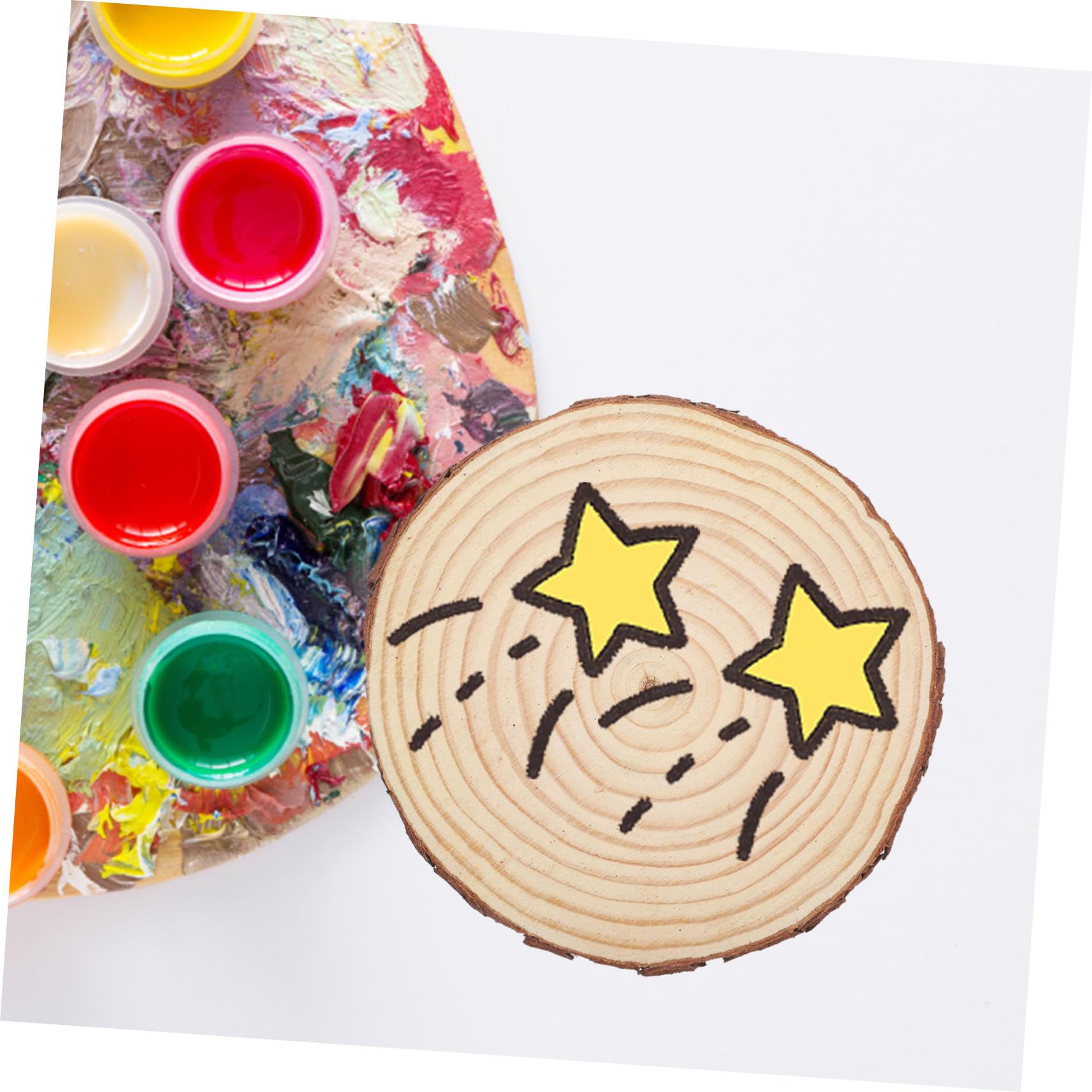 8piezas Rodajas De Madera Natural Para Manualidades Discos Redondos Sin Acabado Accesorios Para Decoraciones De Bodas y Festividades Grosor