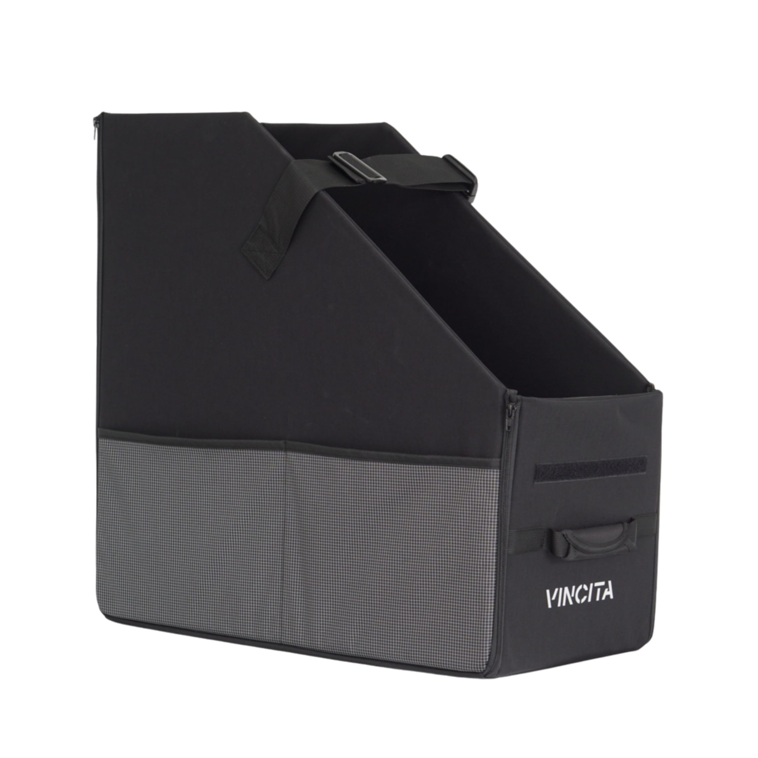 Vincita Black With Black Zipper 2.0 Keeper Box 2.0 For Folding Bicycle - Folding Bike Storage Solution - Suitable For Bike - Keep The Bike Vertical In The Car Trunk To Save Space (, For Brompton Bike)