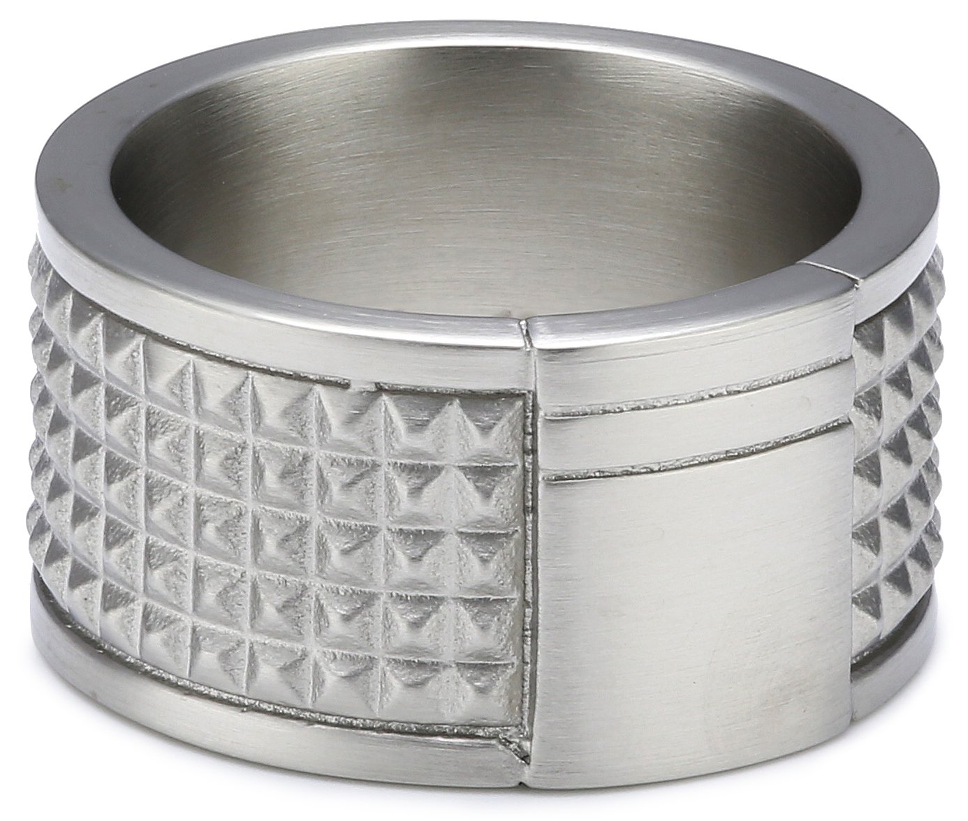 Bague Esprit Rocks XL - Acier Inoxydable Argenté, Taille 65, Sans Pierre