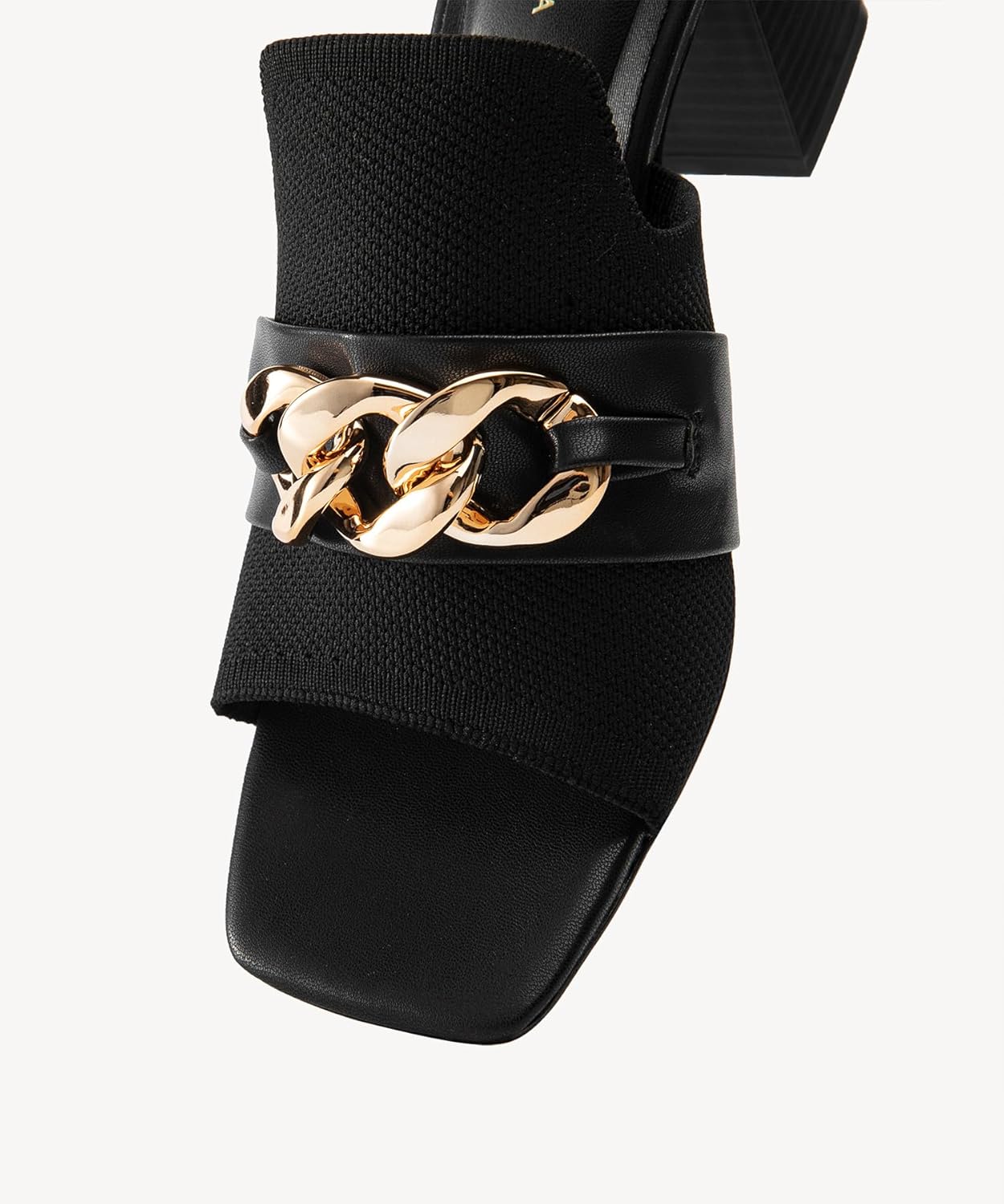 NEWBELLA Women's Square Toe Heeled Sandals - Comfortable Commute Sandals with Chunky Heel for Work & Everyday Wear - Image 4