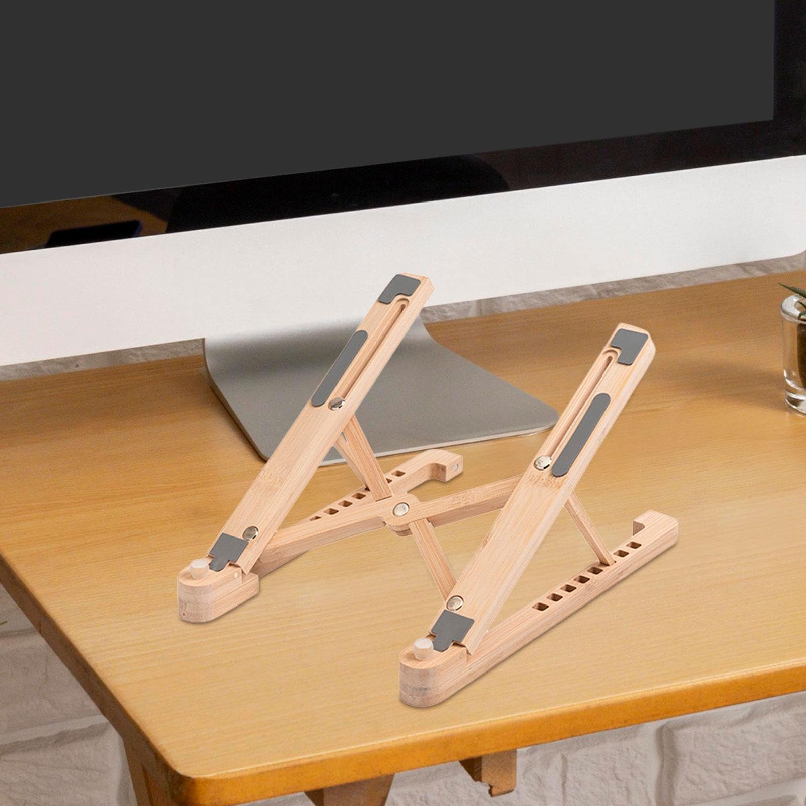 Supporto per Laptop Supporto per Laptop Supporto per Laptop Leggero Pieghevole Portatile Universale Supporto per Computer Regolabile in Altezza a 8, Beige