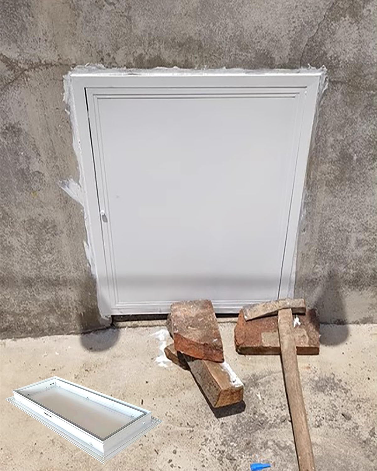 Trappe d'accès étanche contre l'humidité des vides sanitaires
