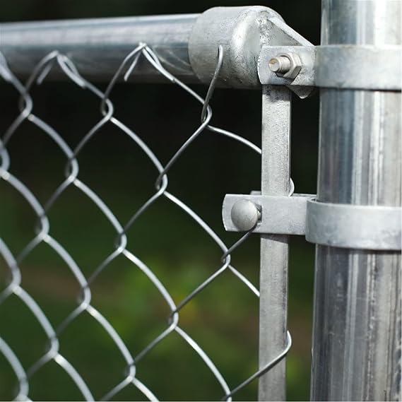 ALEKO Galvanized Steel Chain Link Fence | Complete Kit | 4 x 50 Ft | 12.5-AW Gauge | Silver KITCLF4X50