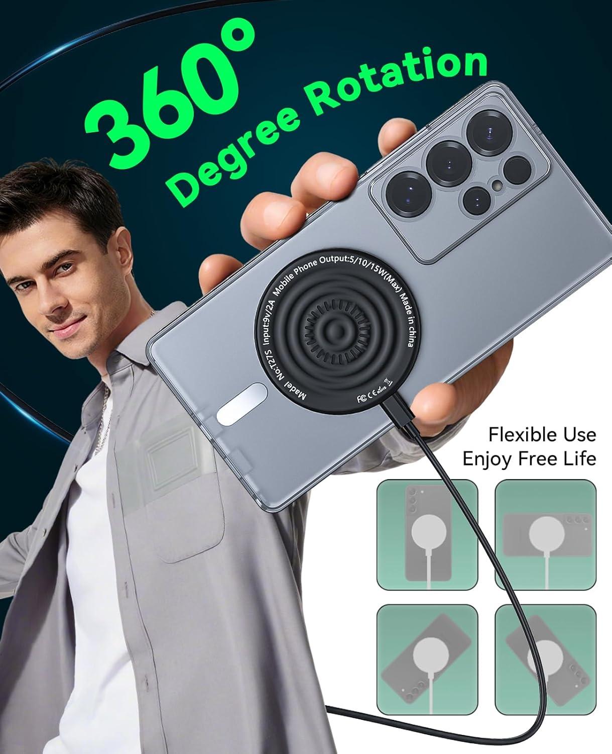 Wireless Charger for Samsung 2Pack 6FT 15W Samsung Magnetic Wireless Charger Fast Charging Pad for Samsung Galaxy S25 Ultra/S24/S23/S22/S21/Z Google Pixel 9 8a 7a 8 7 Pro (Strong Magnet Technology) - Image 7