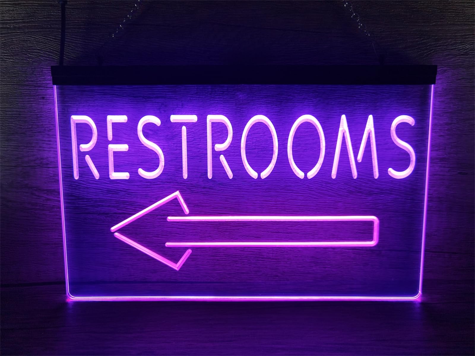 REWIS Restroom Arrow Point to Left LED Neon Signs