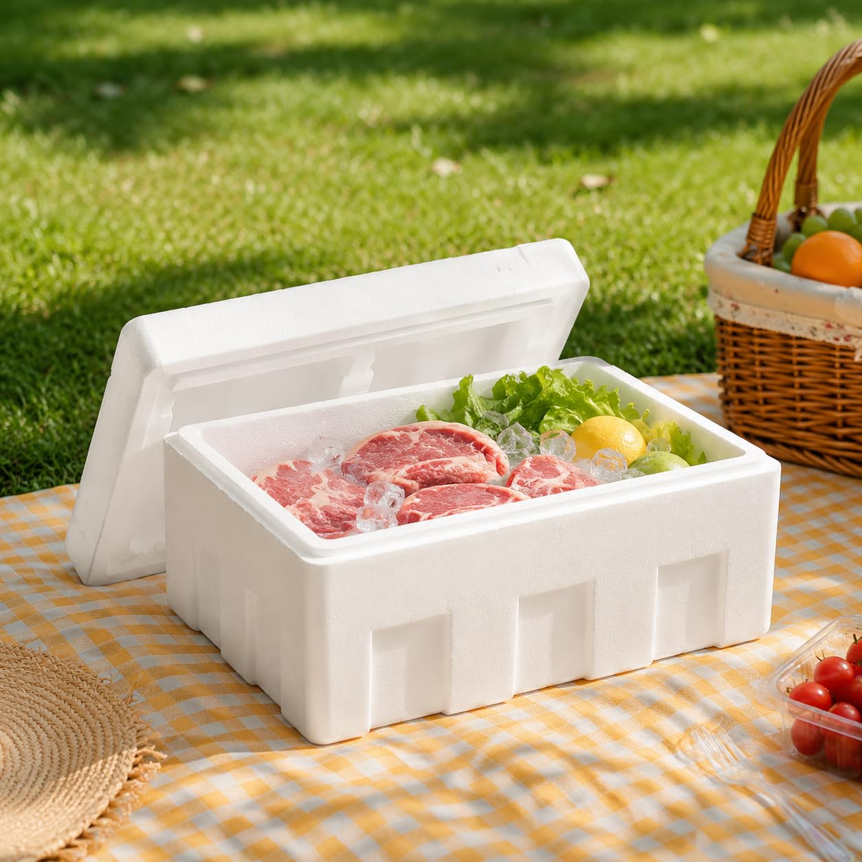 B Baosity Contenedor Almacenamiento con Aislamiento Termico Espuma Robusta y Pares Resistentes para Carne Pescado y sin terioro para eria y Conservacion, Style to 1