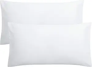 FLXXIE 2 Pack Microfiber King Pillow Cases, 1800 Super Soft Pillowcases with Envelope Closure, Wrinkle, Fade and Stain Resistant Pillow Covers, 20x36, White
