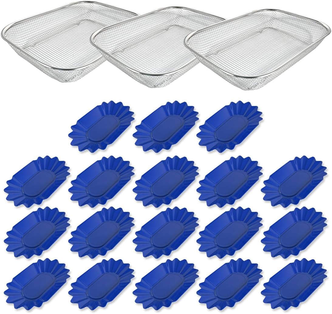 CAFEMASY Stainless Steel Coffee Roasting Cooling Mesh Pan Tray (3 Pack)