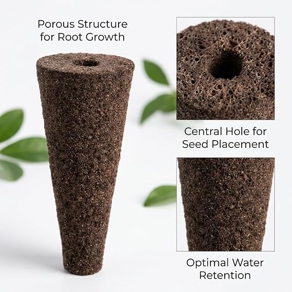 100 Pack Hydroponic Sponges, Hydroponics Growing System, Idoo Hydroponics, Root Grow, Refill Pods for Hydroponic Growing Sponges to Tomatoes Strawberries Basil Mint & Herbs