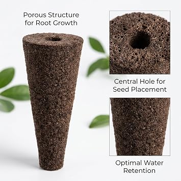 100 Pack Hydroponic Sponges, Hydroponics Growing System, Idoo Hydroponics, Root Grow, Refill Pods for Hydroponic Growing Sponges to Tomatoes Strawberries Basil Mint & Herbs