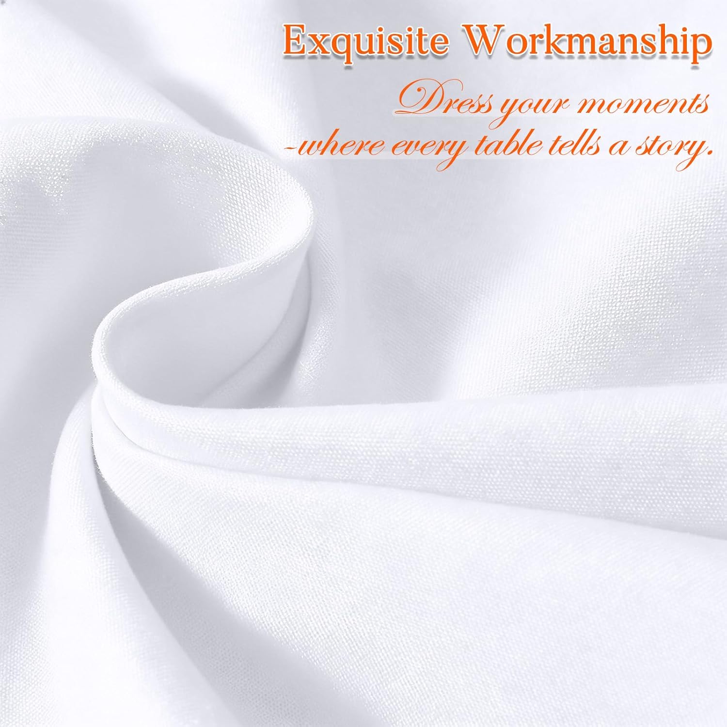 10 Pack White Table Cloth Rectangle 60x126 Inch Rectangular Tablecloths for 6 Foot Tables, Wrinkle Resistant Washable White Tablecloth Polyester Fabric Table Covers for Party Banquet Wedding Buffet