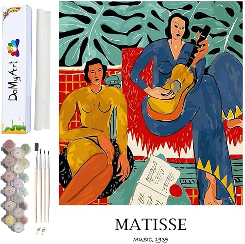 DoMyArt Kit de pintura acrílica por números para adultos, pintura de fama mundial, 16 x 20 pulgadas (música) disponible en Yaxa Peru