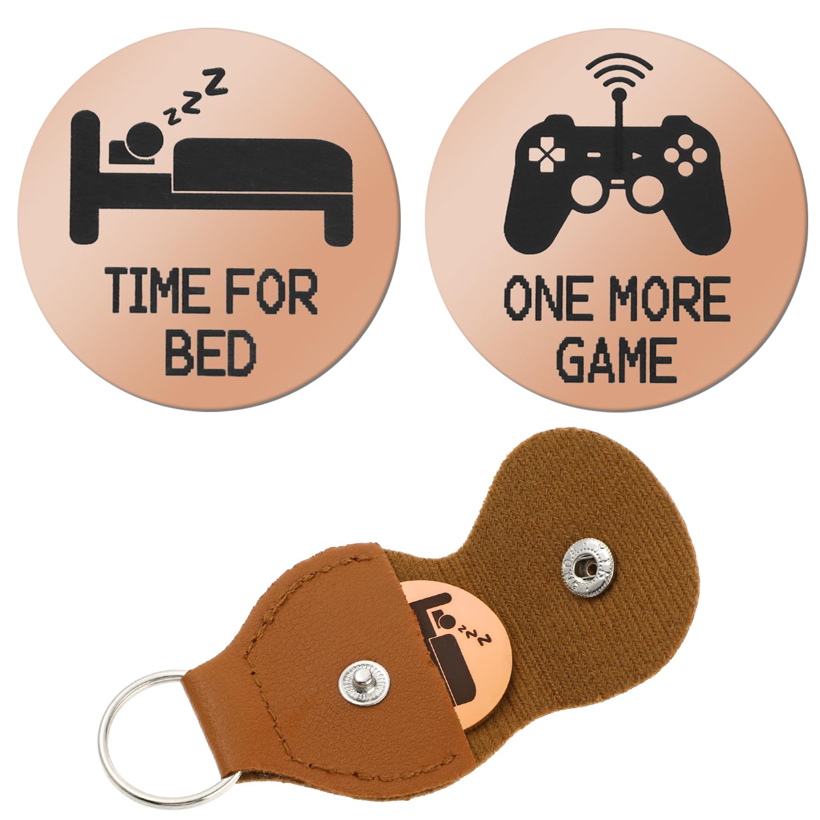 Amazon.co.jp: Amaxiu ノベルティゲームコイン、面白い決断コイン もう1つのゲームやベッドの時間に 両面運命フリップコイン ポケット  ハグトークン レザーキーチェーン コイン ゲーム愛好家へのギフト(ローズゴールド) : おもちゃ