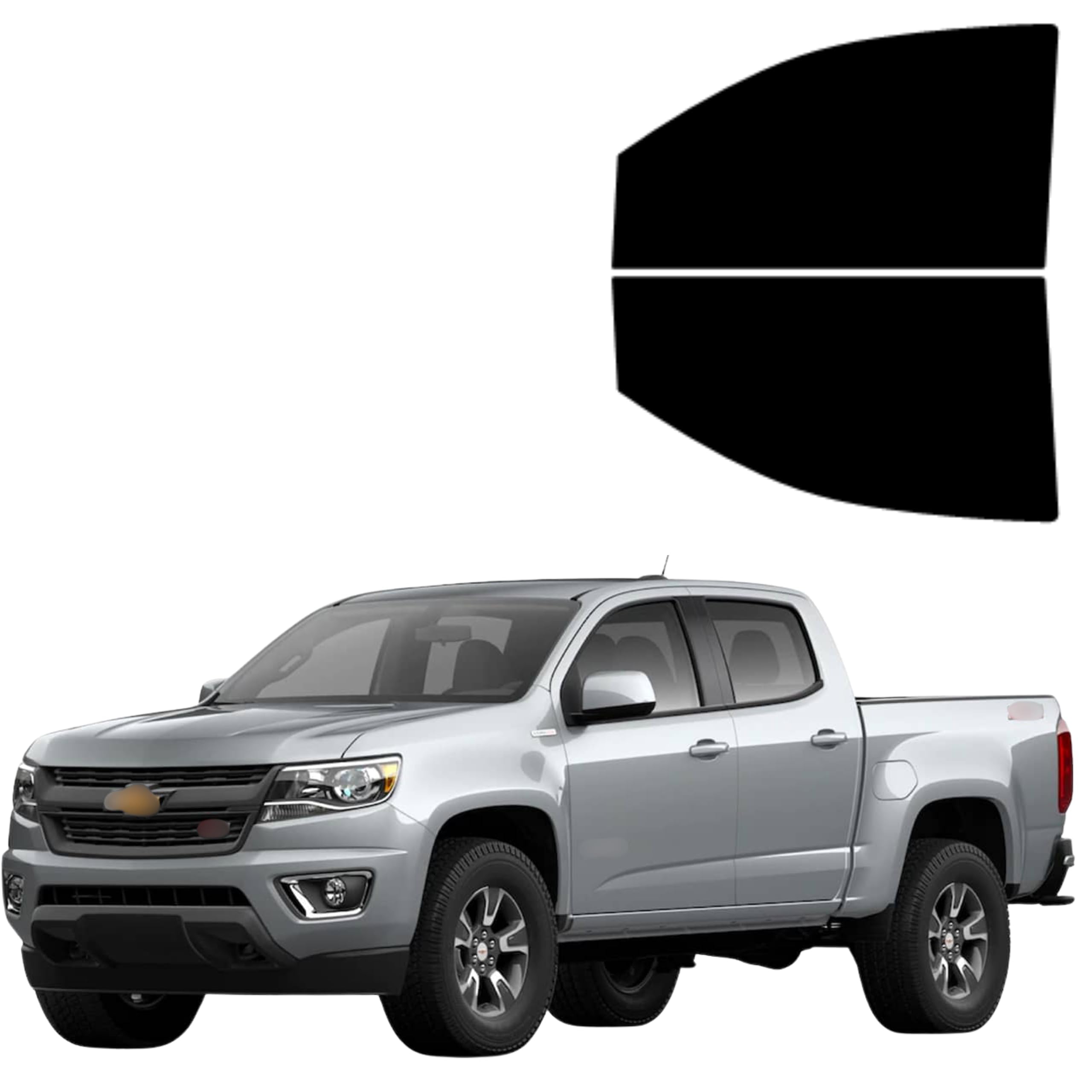 Preminum Ceramic High Heat Resistant Window Film Precut for Your Chevy Colorado 4 DR 2023-2025 Two Front Windows (35% All)
