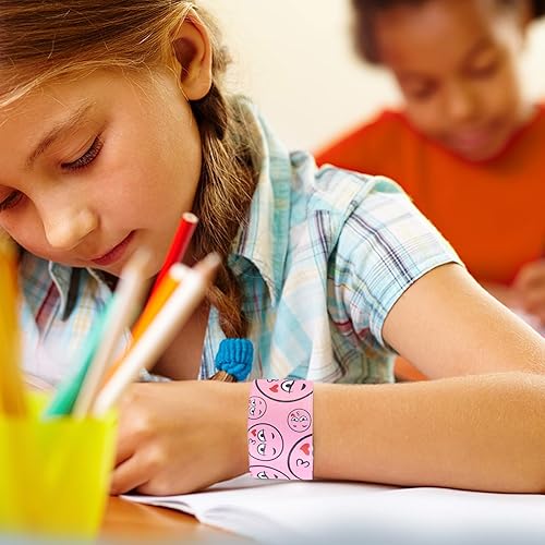 Miniatura 9 de Shindel 96 pulseras a granel, pulseras para niños, pulseras a presión, de teñido anudado, dinosaurios, sirena, emociones para fiestas, regalos de