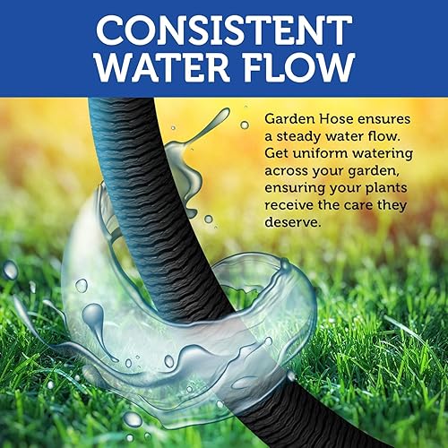 Miniatura 5 de Manguera de jardín, manguera de jardín negra súper fuerte, manguera multiusos, material duradero para jardinería, limpieza