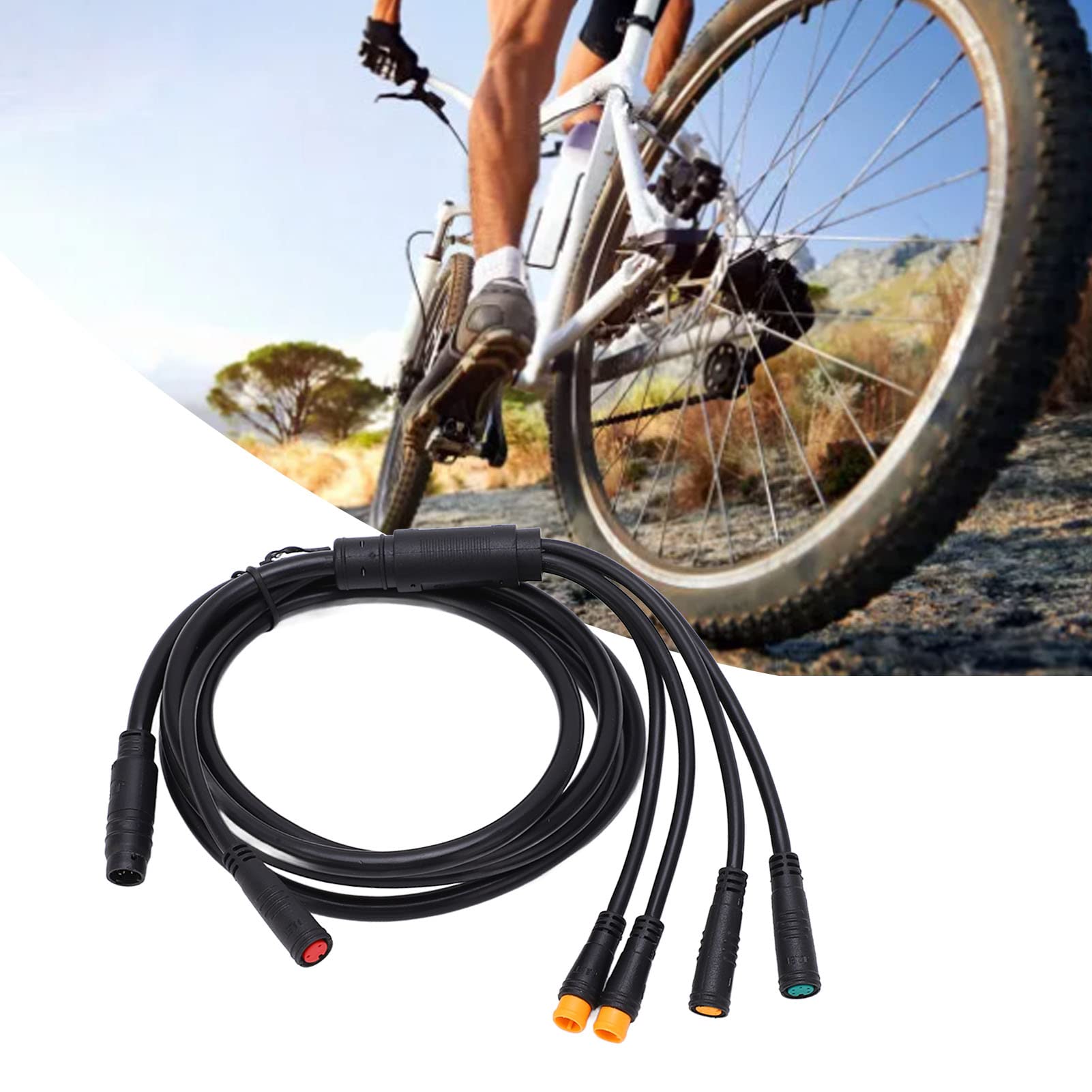 RiToEasysports Câble de Vélo électrique, 1 à 5 Connecteurs de Câble de Batterie au Lithium de Vélo Contrôleur Lampe Frein Affichage Accélérateur pour Vélo électrique