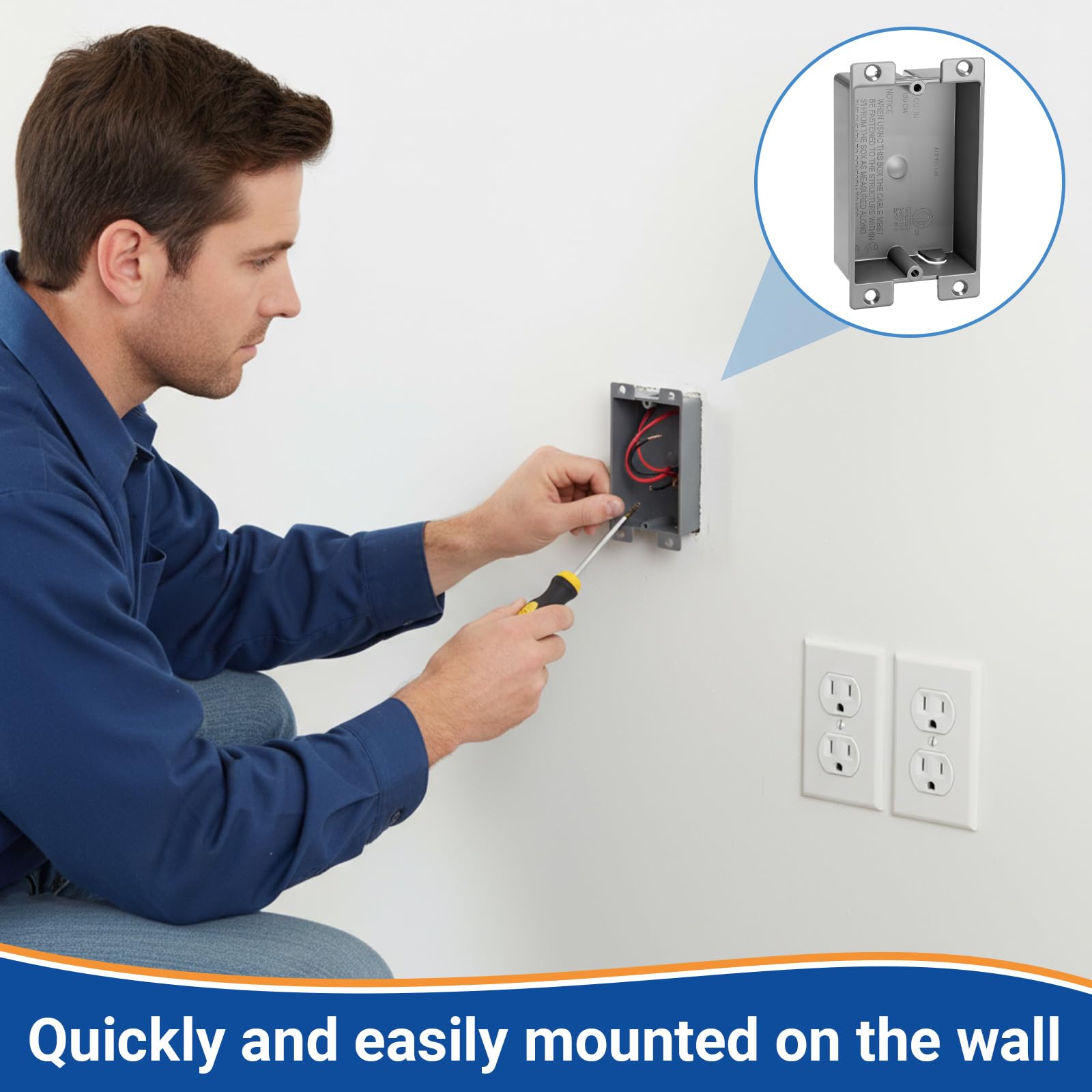 Relaxweex 4 Pack Shallow Electrical Outlet Boxes Single Gang 8 Cubic Inch — Amazon image 6