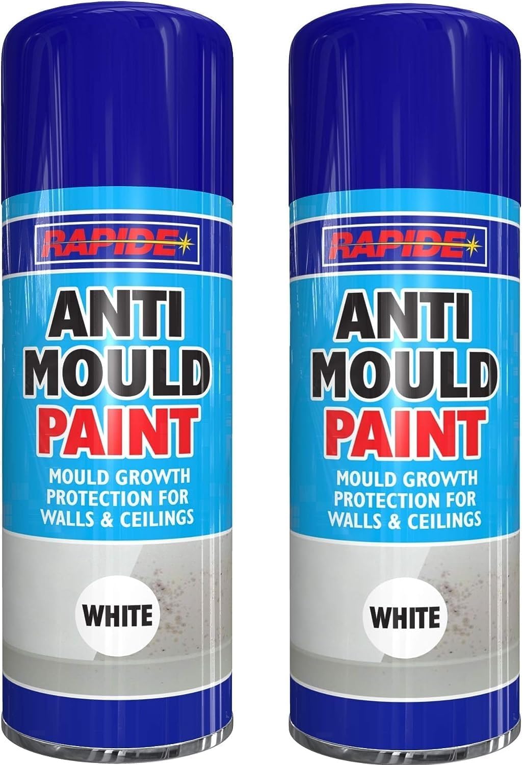Neel Saanjh Pack Of 2 Anti Mould Wall Spray Paint White, Reduces Wet Walls Ceilings Anti-Mould, Mould Growth Protection For Walls & Ceilings, Excellent Coverage (Pack Of 2)