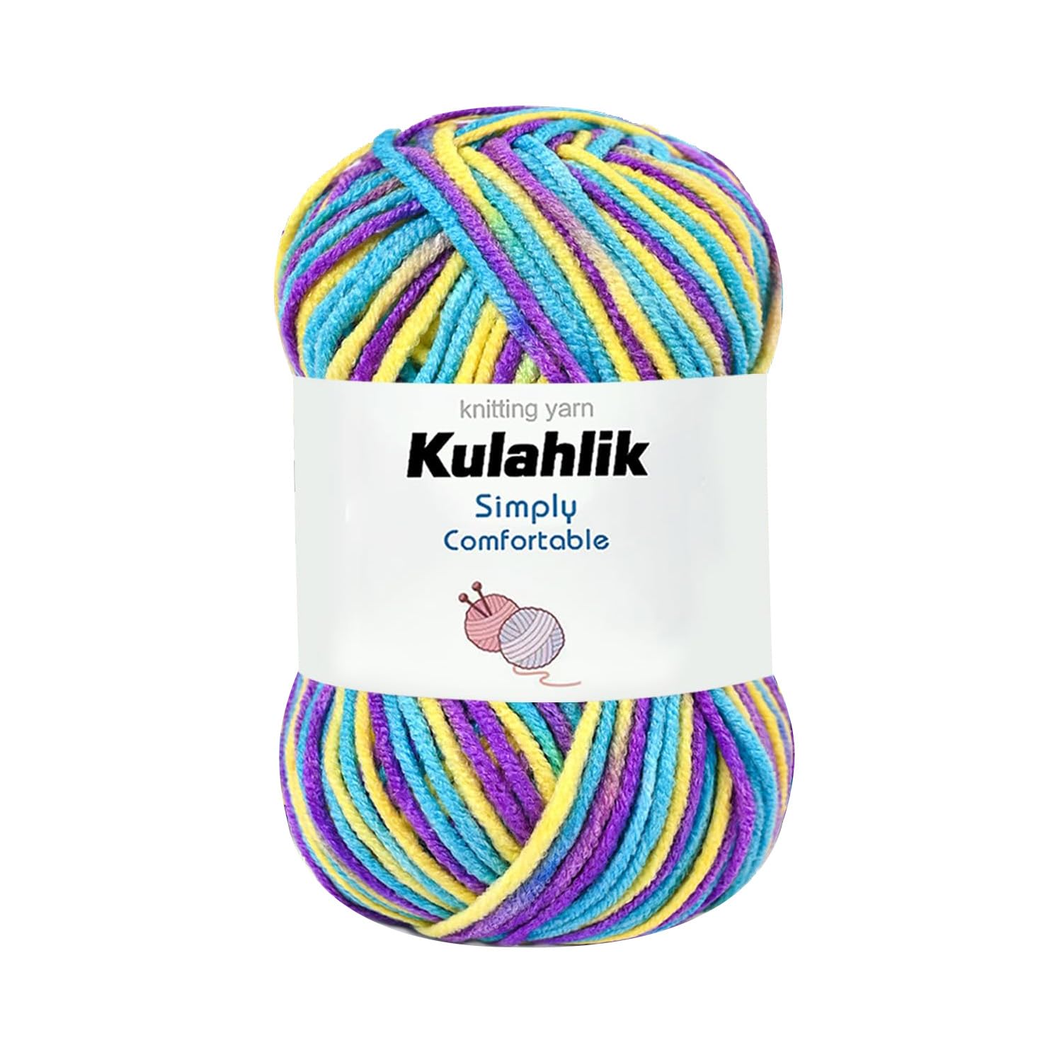 250g(5x50g) Acrylic Yarn for Crochet/Knitting, Colorful Gradient Yarn Thread, 5 Rolls Skeins, Perfect for Any Knitting Crochet and Crafts Mini Project — view 25