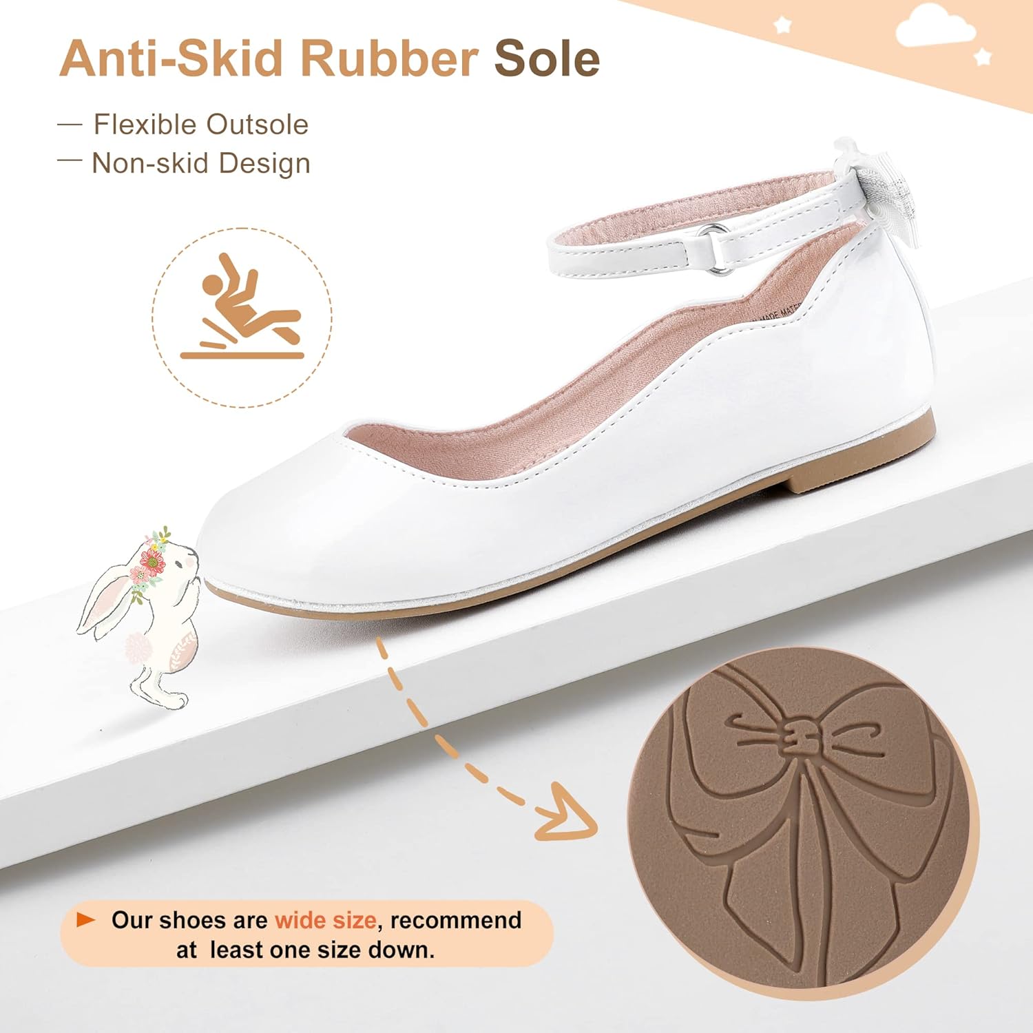 Bigwow Girls Mary Jane Dress Shoes Princess Flats with Bow Wedding Party Flower Girl Back to School Shoes for Little Big Kids - Image 4