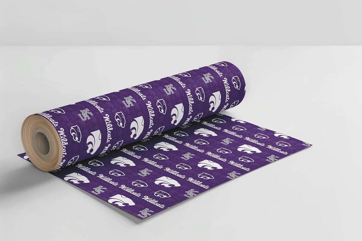 ONDEMAND FAN NCAA Wrapping Paper with Team Tapestry design (Kansas State Wildcats,Wrapping Paper 30" x20')