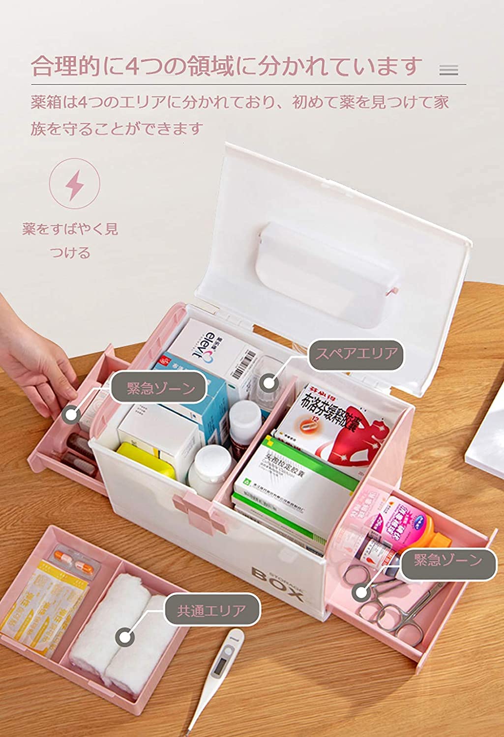 救急箱 応急処置 可愛い上質 多機能 多層 取っ手付き 持ち運び便利 子供用= Amazon.co.jp: アイリスオーヤマ 工具箱 救急箱外傷薬用 ツール