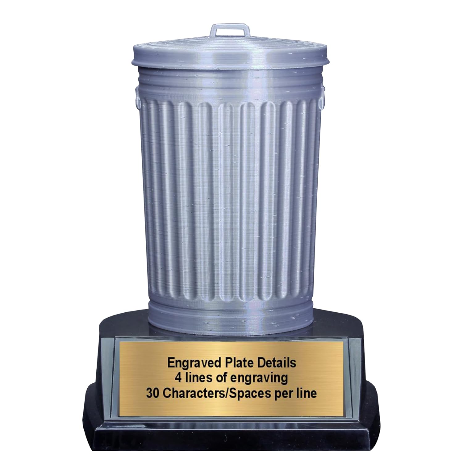 Personalized Trash Can Trophy with Removable Lid - Humorous Last Place Award for Epic Failure or Fantasy Football Loser - Gag Prize - Customize Now (5 Inch)