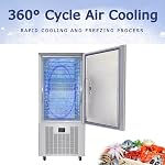 Kolice Congélateur commercial à 15 plateaux, congélateur coffre, congélateur rapide, congélateur à dumplings pour crème glacée dure, fruits de mer, poulet, fruits de mer, desserts, etc., température minimale : -40C